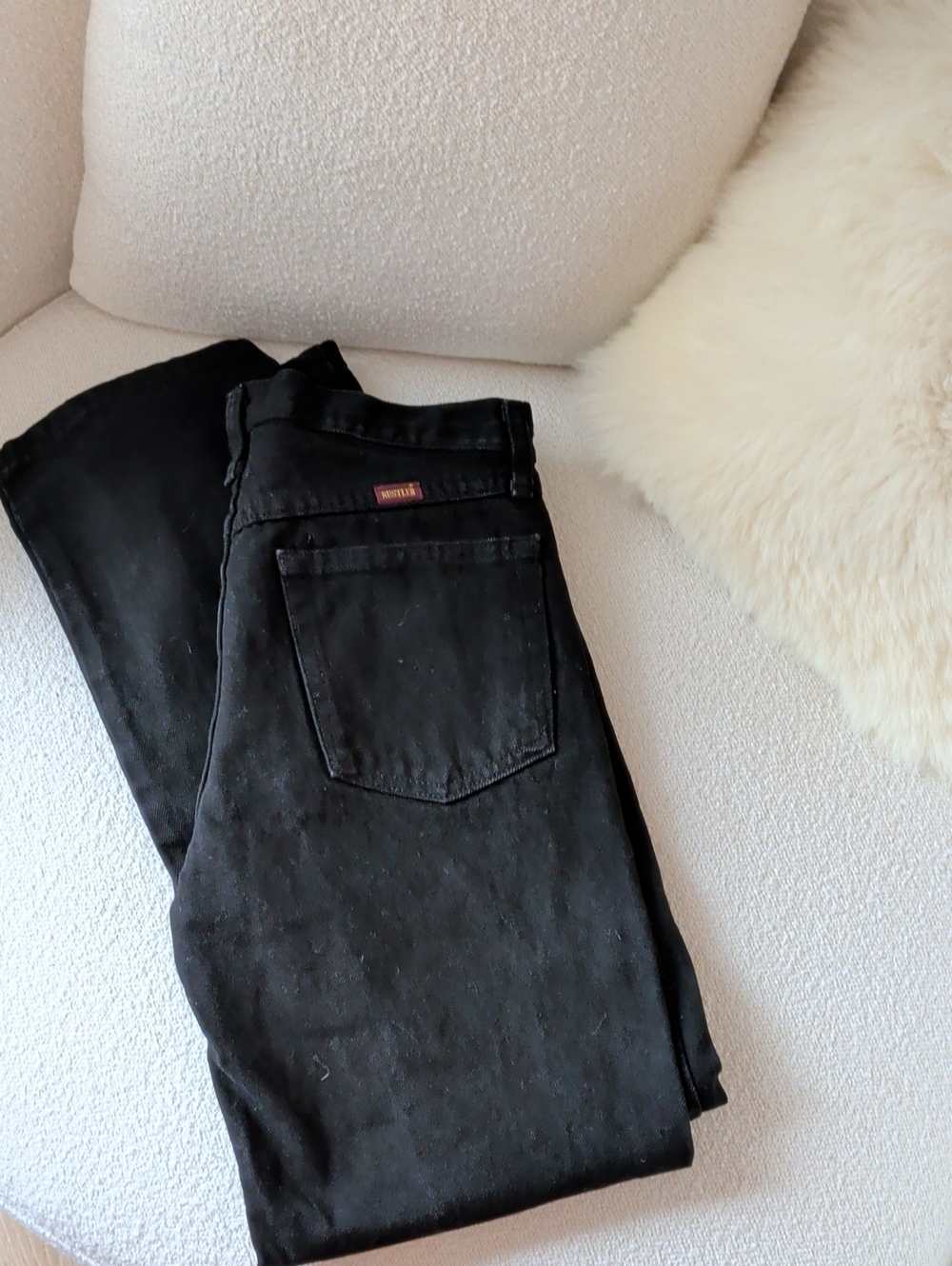 Black Men's Jeans - Rustler Straight Fit